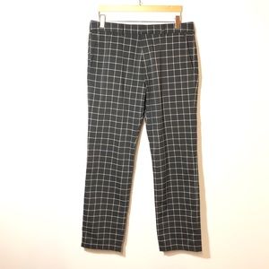 HUGO BOSS Haddys Brown Window Pane Trousers Size 34R